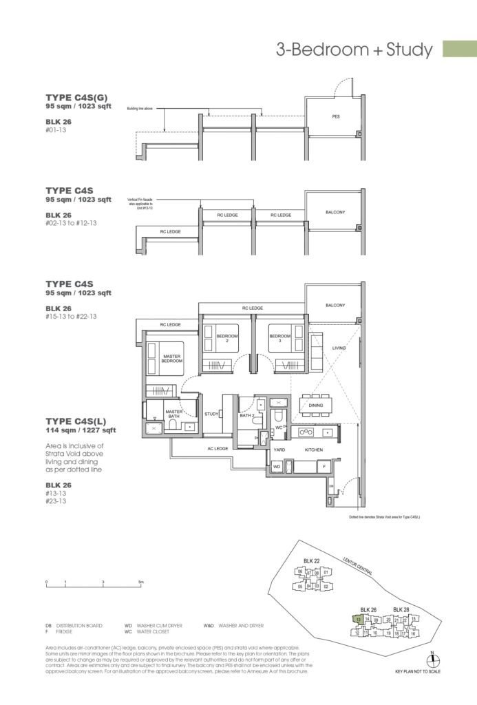 hillock green 3 bedroom study layout floor plan