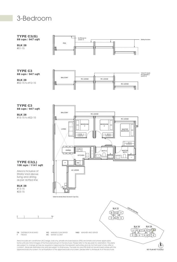 hillock green 3 bedroom layout floor plan